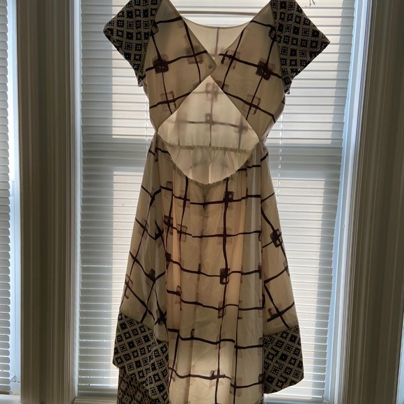 Anthropologie Troubadour Cadria high low open back dress Sz 8P - Picture 3 of 5